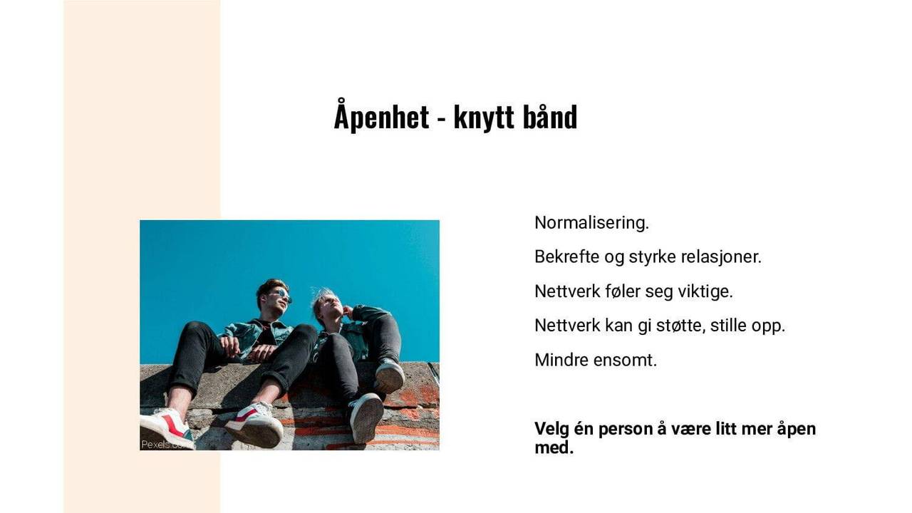 Åpenhet - knytt bånd