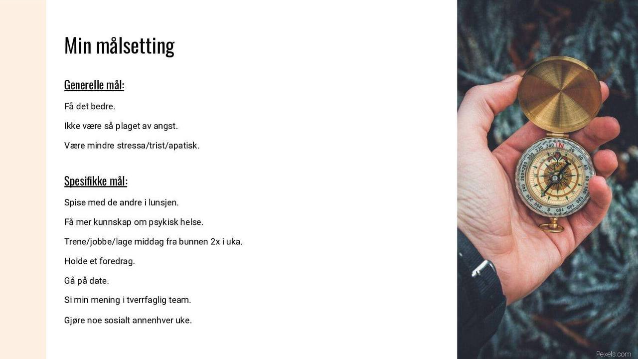 Min målsetting