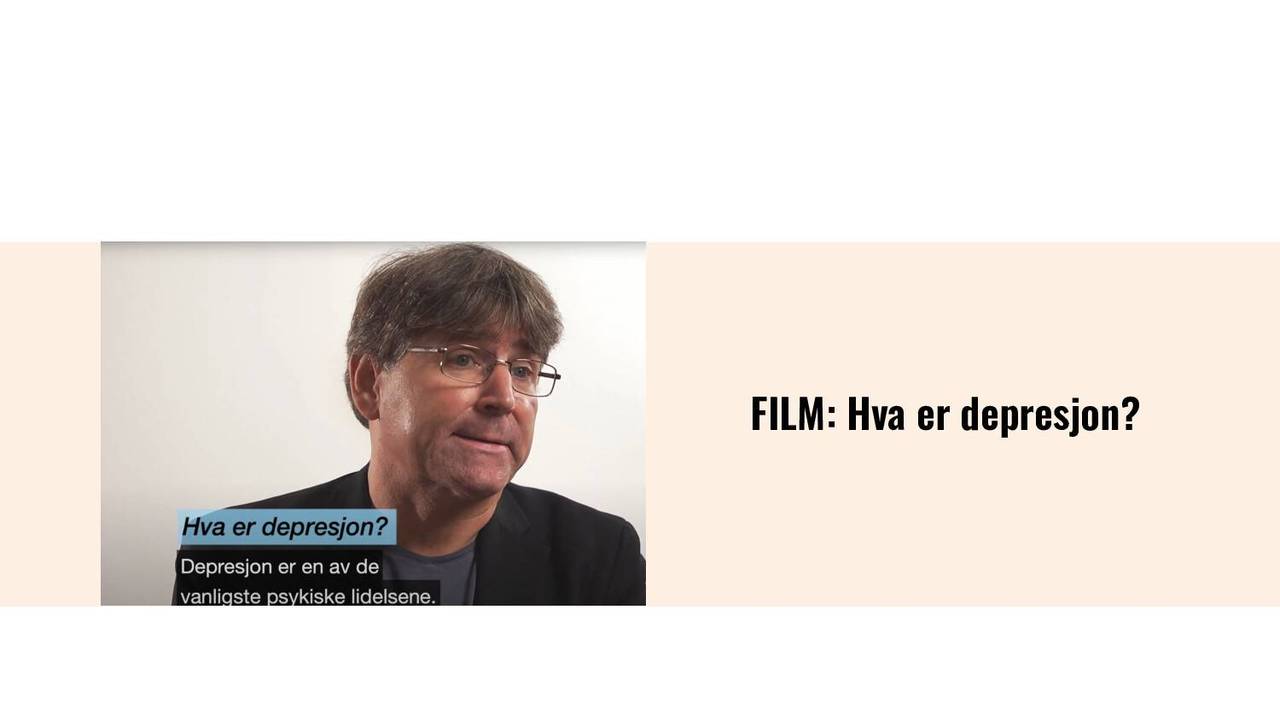 Film: Hva er depresjon?