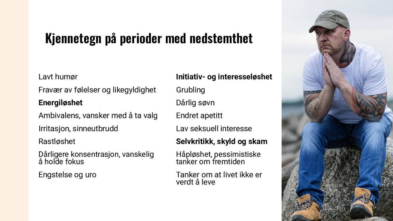 Kjennetegn på perioder med nedstemthet