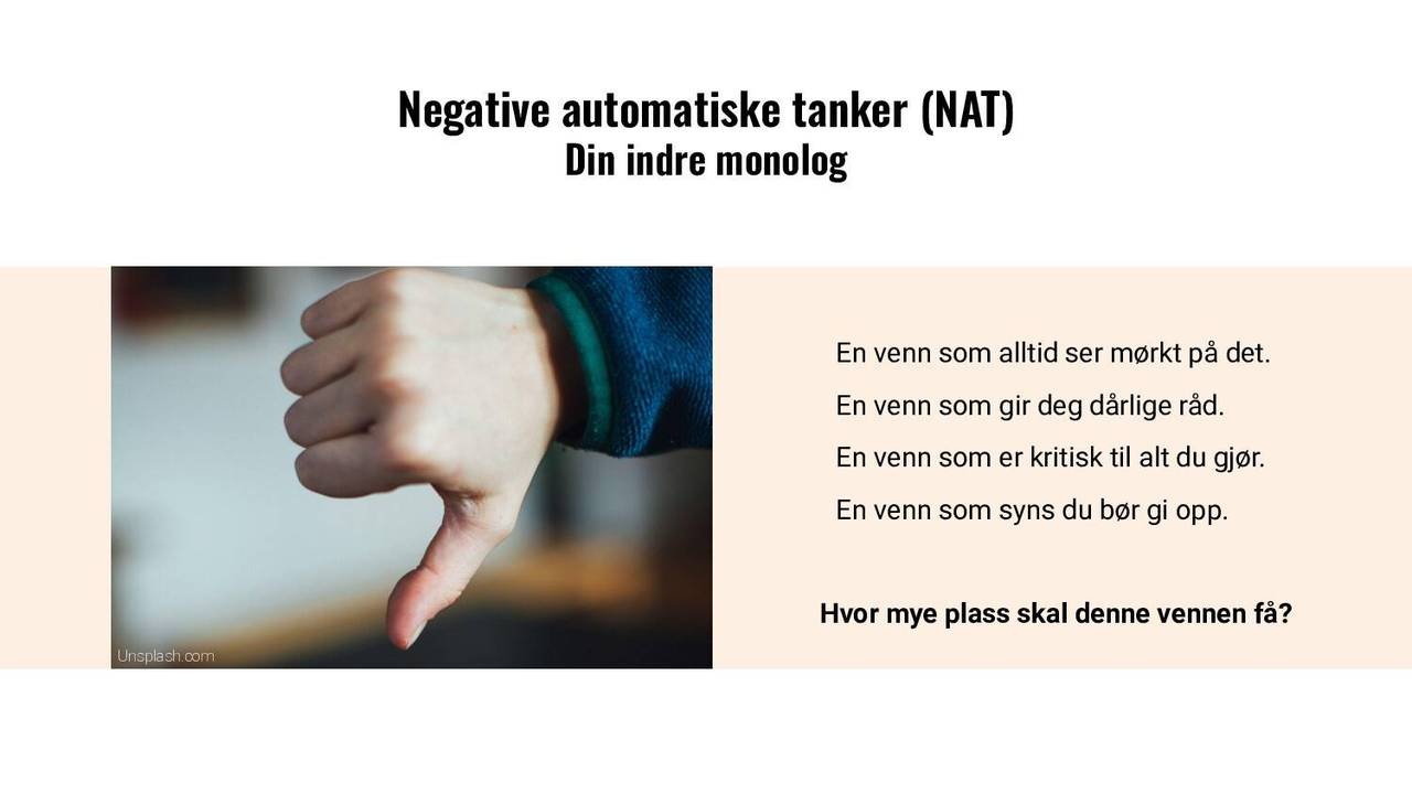 Negative automatiske tanker (NAT) - din indre monolog
