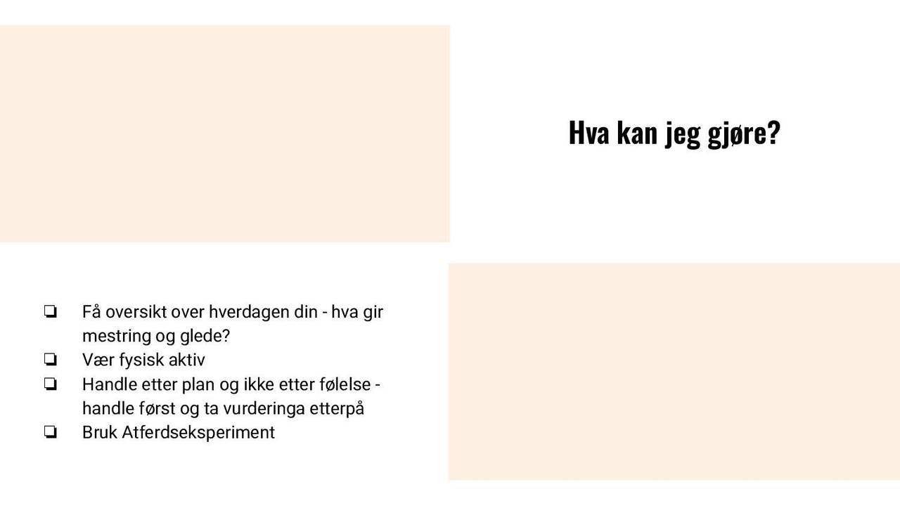 Hva kan jeg gjøre?