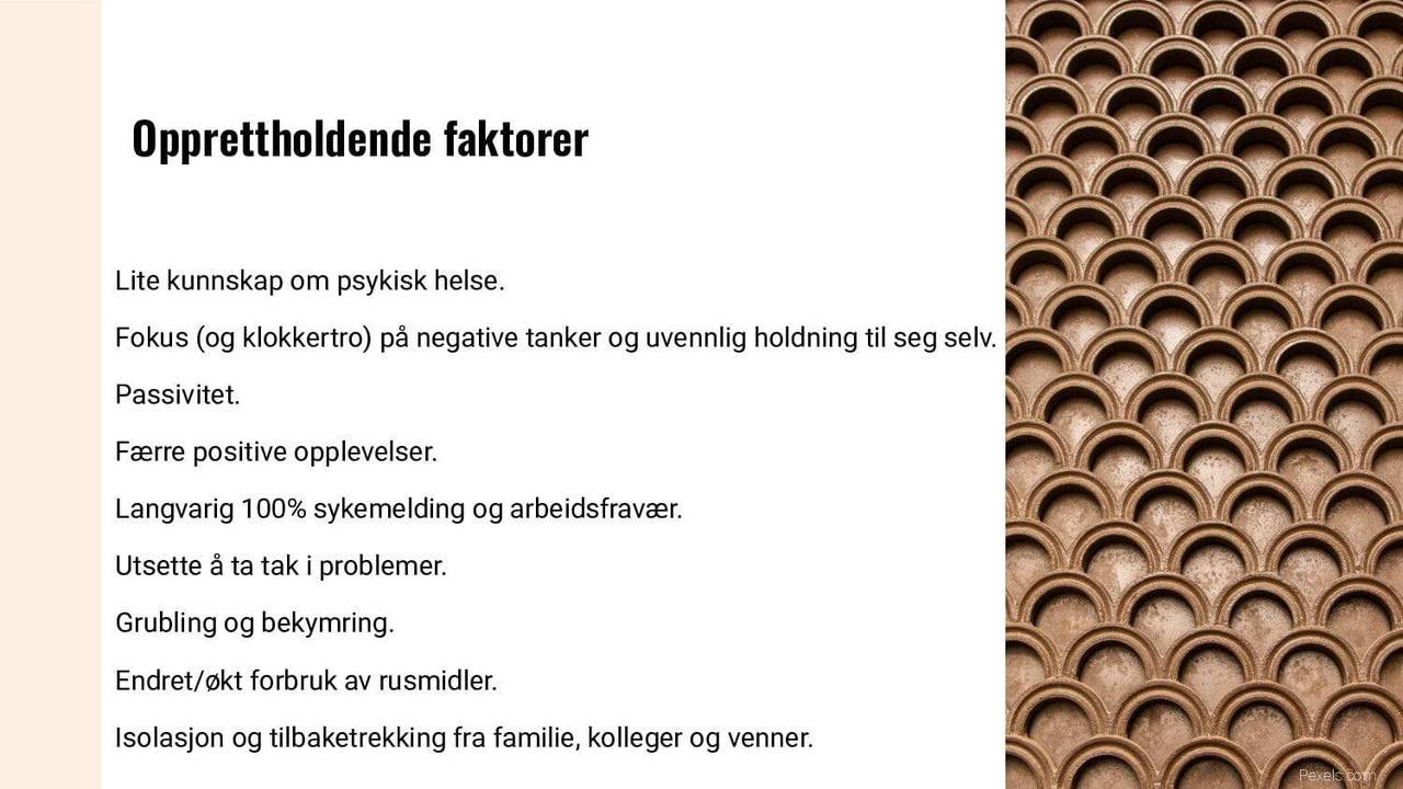 Opprettholdende faktorer