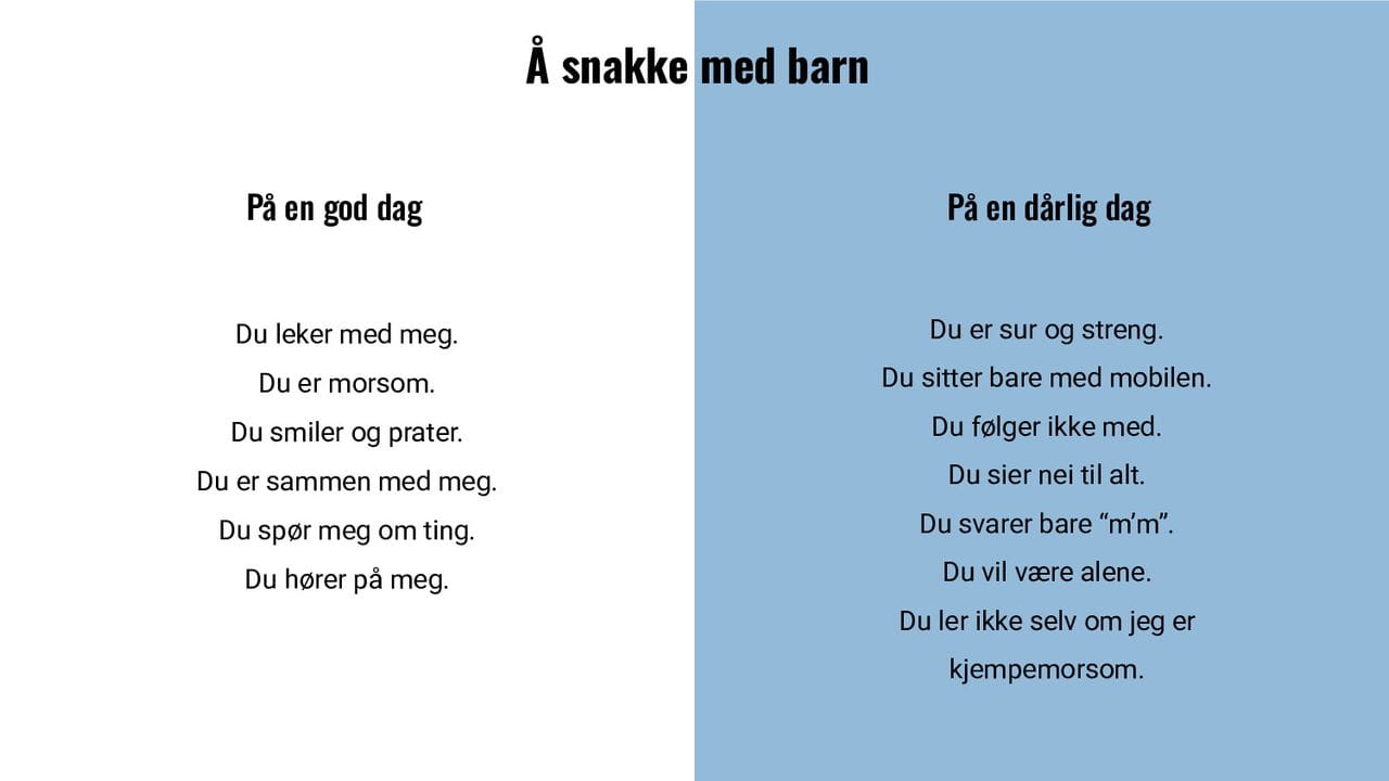 Å snakke med barn