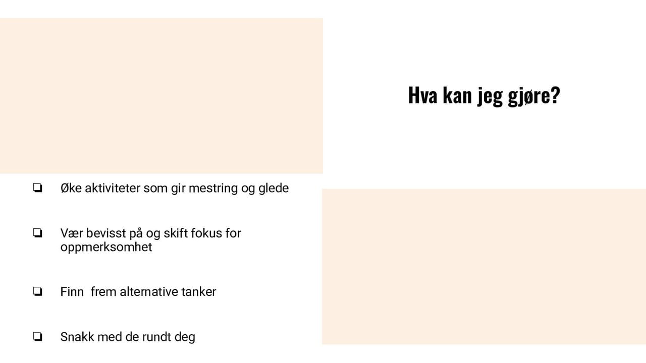 Hva kan jeg gjøre?