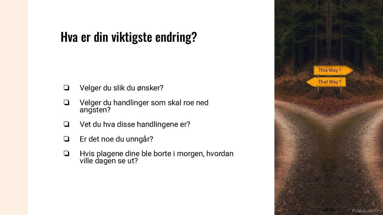 Hva er din viktigste endring