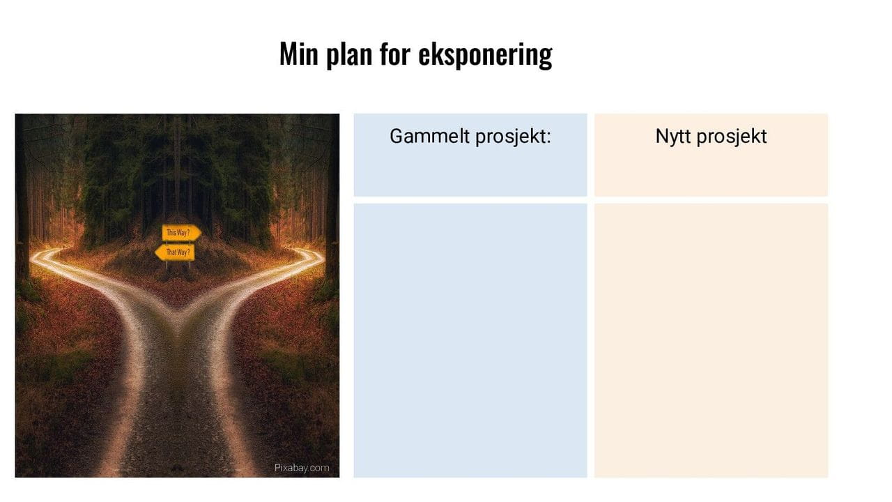 Min plan for eksponering