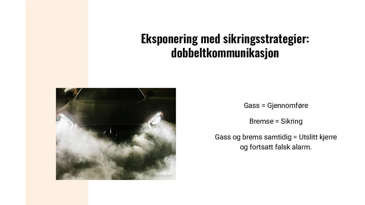 Eksponering med sikringsstrategier: dobbeltkommunikasjon