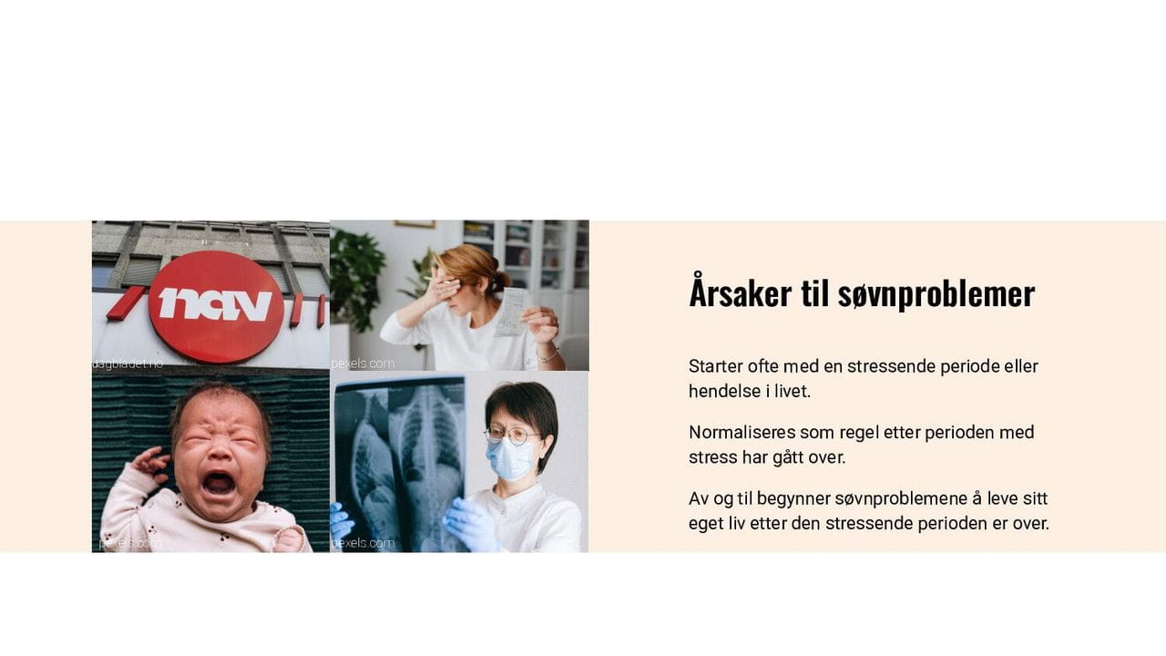 Årsaker til søvnproblemer