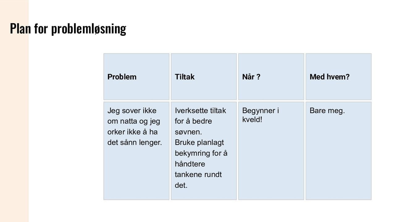 Plan for problemløsning