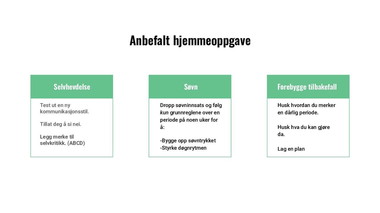 Anbefalt hjemmeoppgave